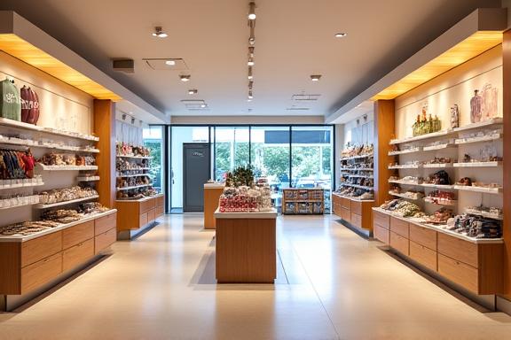 モダンな小売店の店内